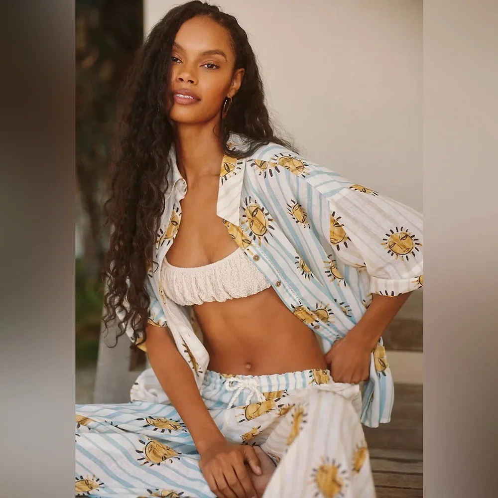 NWT Anthropologie LouLou Avenue Button-down Top, size XL - Picture 4 of 14